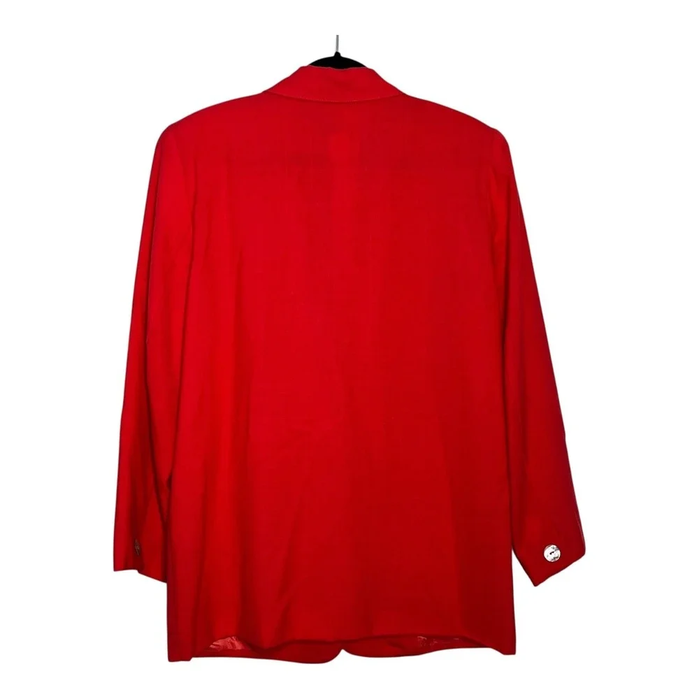 Kim Rogers Womens Coral Two Button‎ Blazer Jacket Size 14 Made in USA 41202